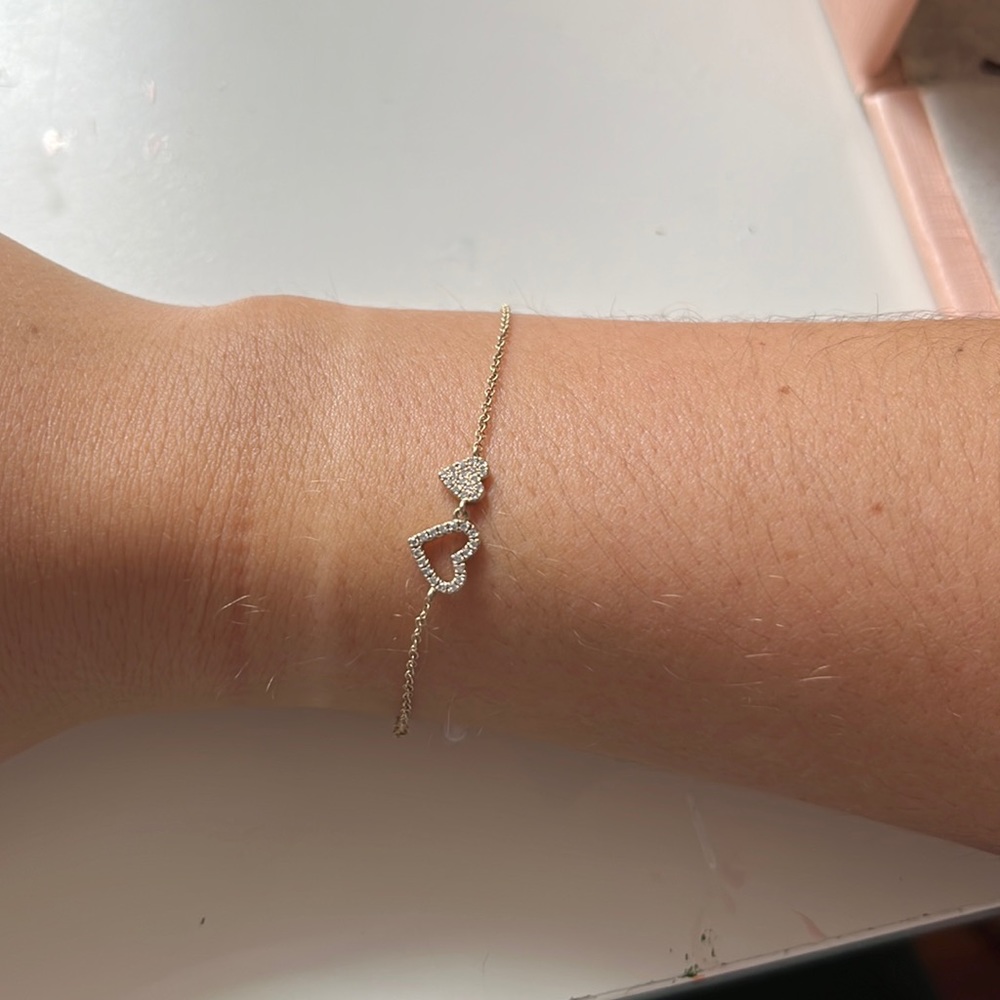 Heart diamond bracelet